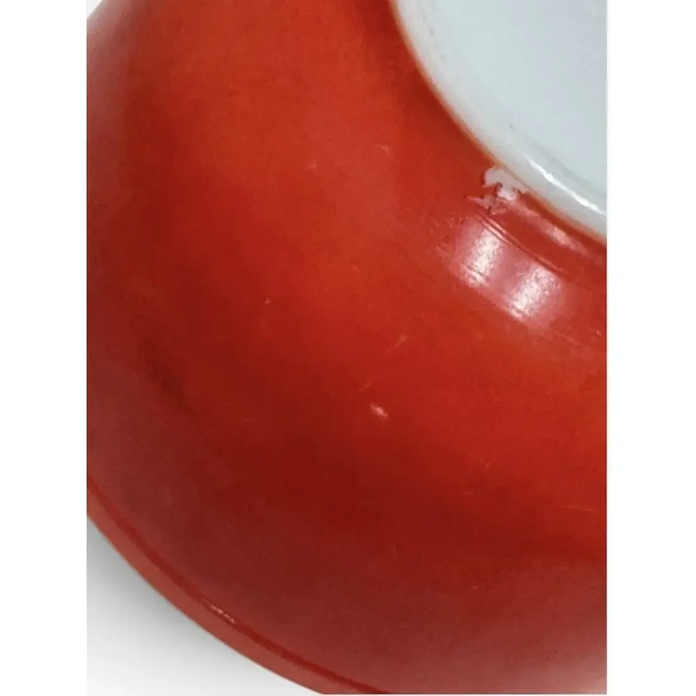 Pyrex Primary Color Red Nesting Mixing 4 Quarts Bowl #404